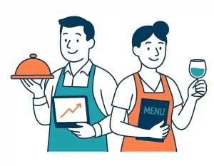 Restaurateurs accompagnés par Numae Conseil pour optimiser la rentabilité et piloter la trésorerie